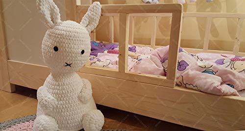 Oliveo HAUSBETT KINDERHAUS Bett für Kinder,Kinderbett Spielbett mit SICHERHEITSBARRIEREN (190 x 90 cm, Naturholz) - 3