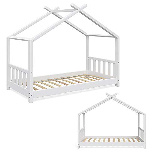 Vicco Design-Hausbett weiß (inkl. Lattenrost und Fallschutzgitter) - 7