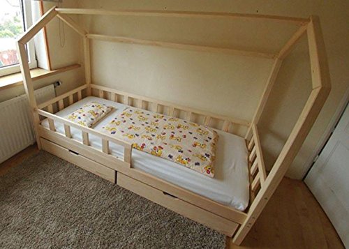 Oliveo Hausbett für Kinder (mit Schubladen)