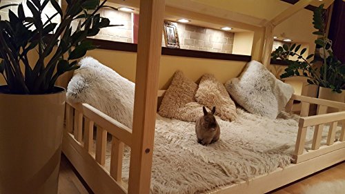 Oliveo HAUSBETT KINDERHAUS Bett für Kinder,Kinderbett mit Schublade, mit SICHERHEITBARRIEREN (Natürliches Holz, 120 x 60 cm) - 3