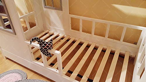 Oliveo New Mon Kinderbett, Bett, Kinderbett, Bett, Hüttenbett mit Gitter - 2