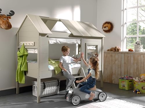 Charlotte Baumhaus Bett Creme-Weiß, Grau - 2