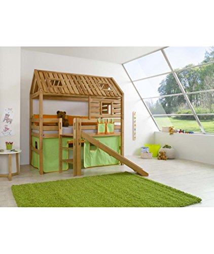 Befara Robin HOCHBETT MIT Haus - Geölt (nur mit rutsche) - Mit naturelle Rutsche - 2